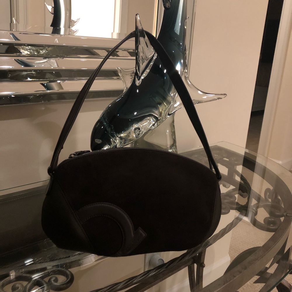Ferragamo brown suede handbag!